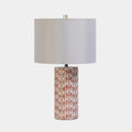 Lassy Pink Ribbon Capiz Shell Table Lamp