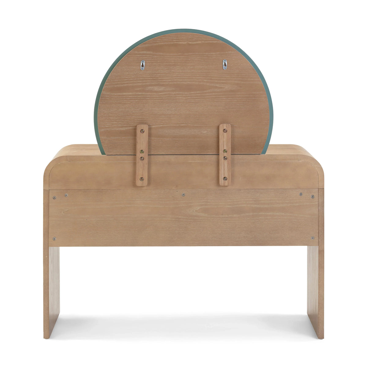 Moonrise 48 Natural Ash 2-Drawer Vanity Desk with Mirror