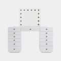 Hollywood 56" White Desk with Vanity Mirror