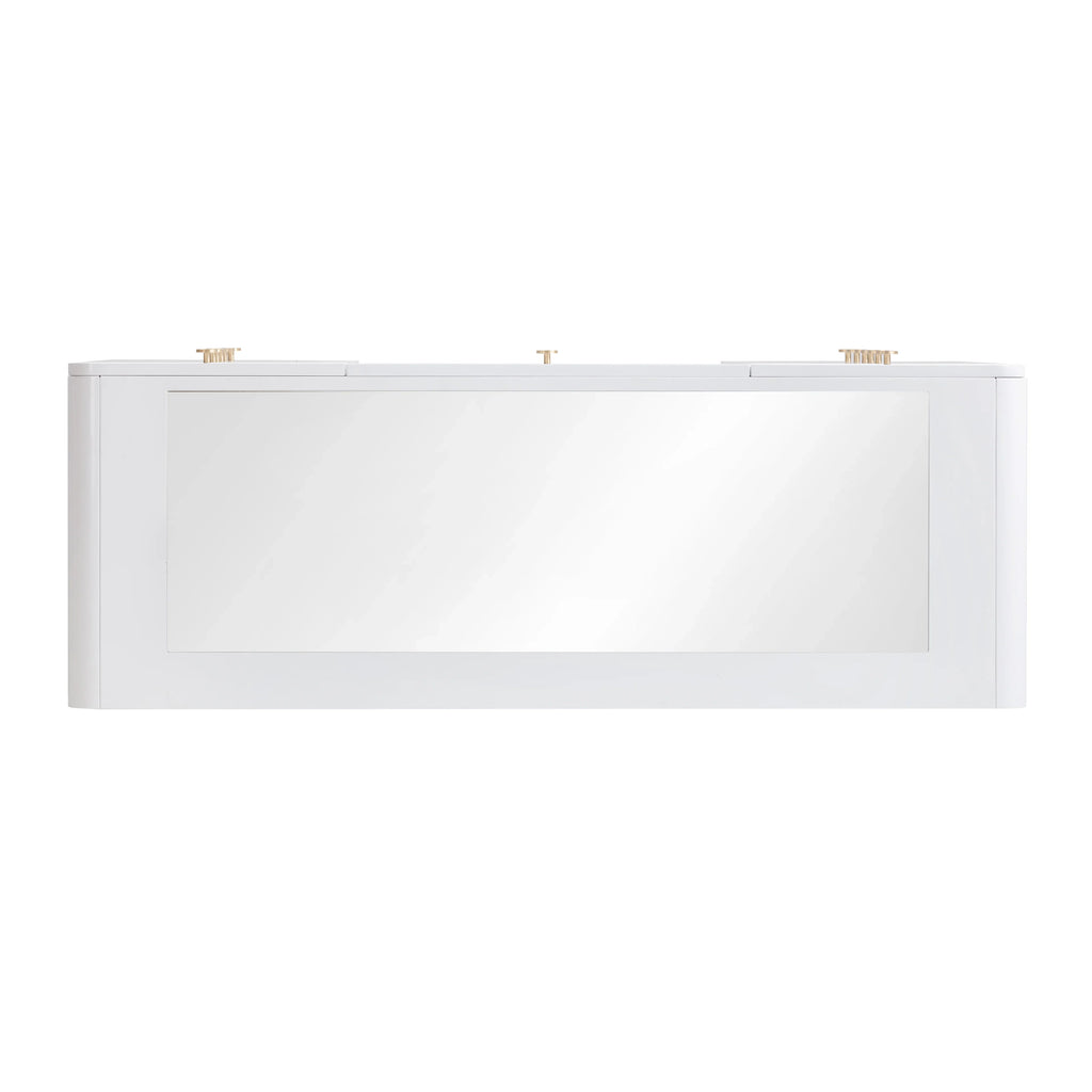 Hollywood 56" White Desk with Vanity Mirror