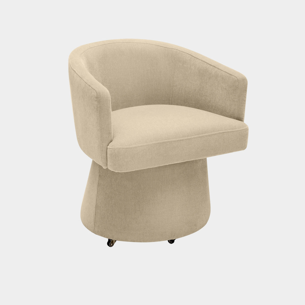 Kristen Upcycled Contract-Grade Chenille Rolling Desk Chair