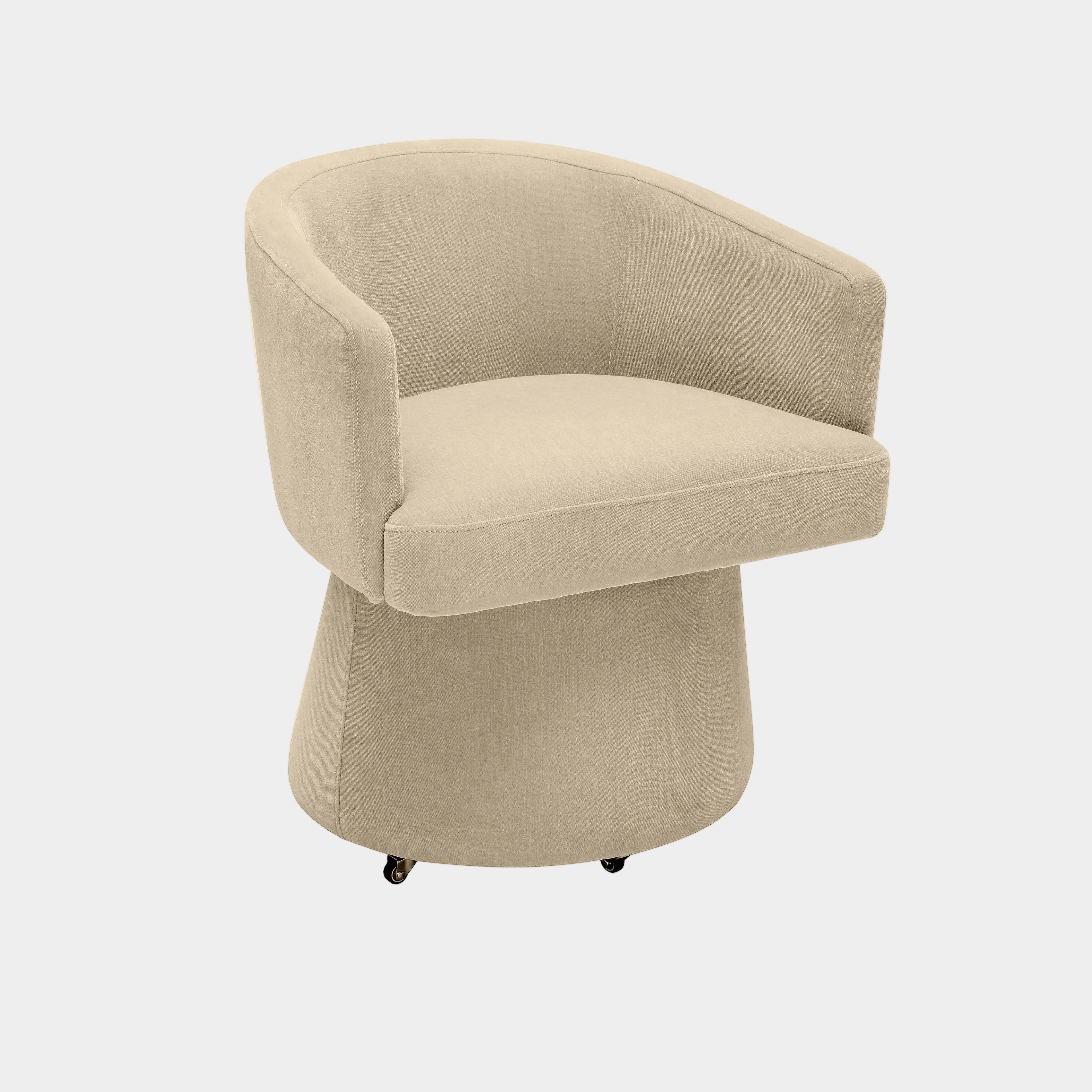 Kristen Upcycled Contract-Grade Chenille Rolling Desk Chair