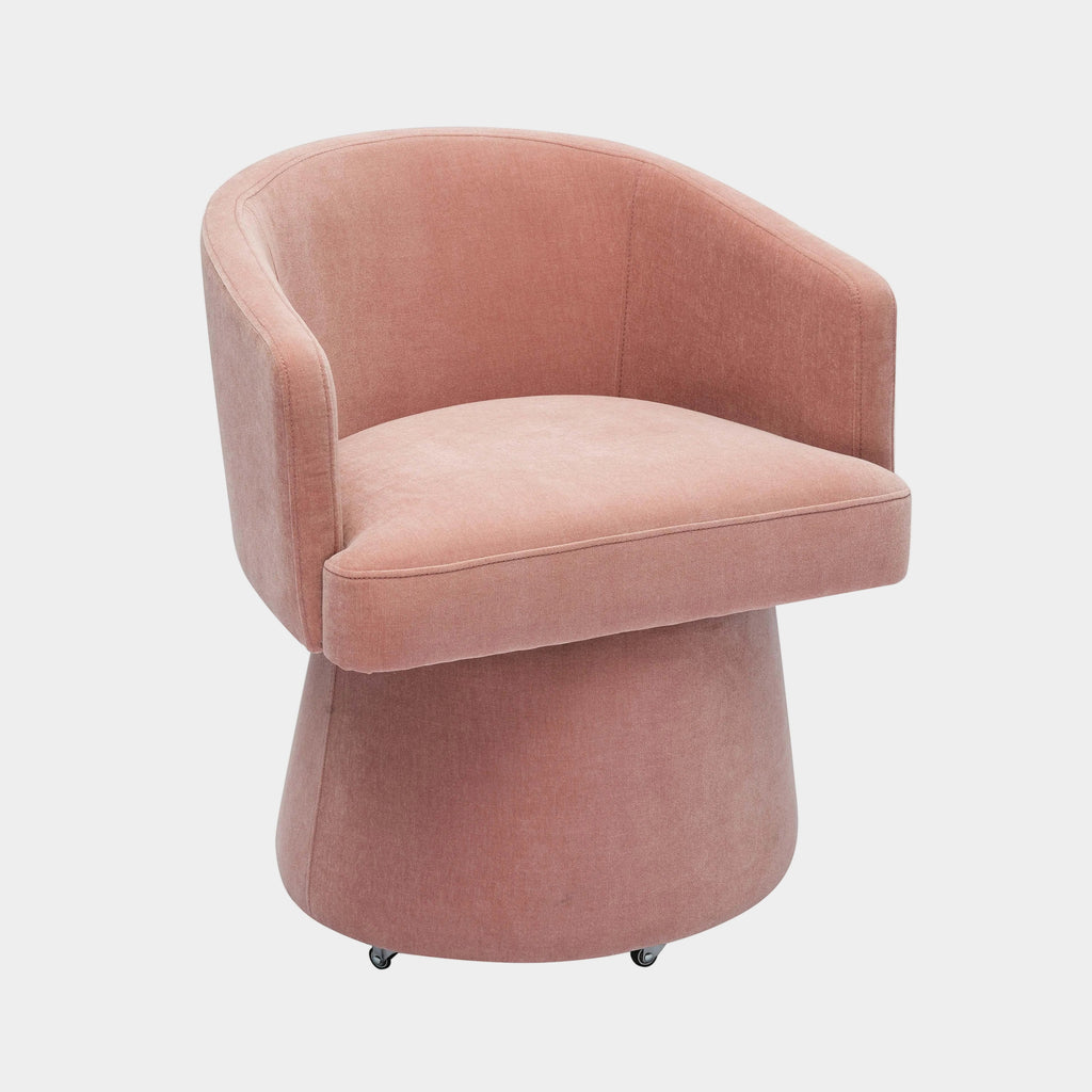 Kristen Upcycled Contract-Grade Chenille Rolling Desk Chair