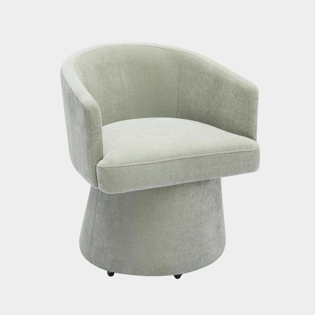 Kristen Upcycled Contract-Grade Chenille Rolling Desk Chair