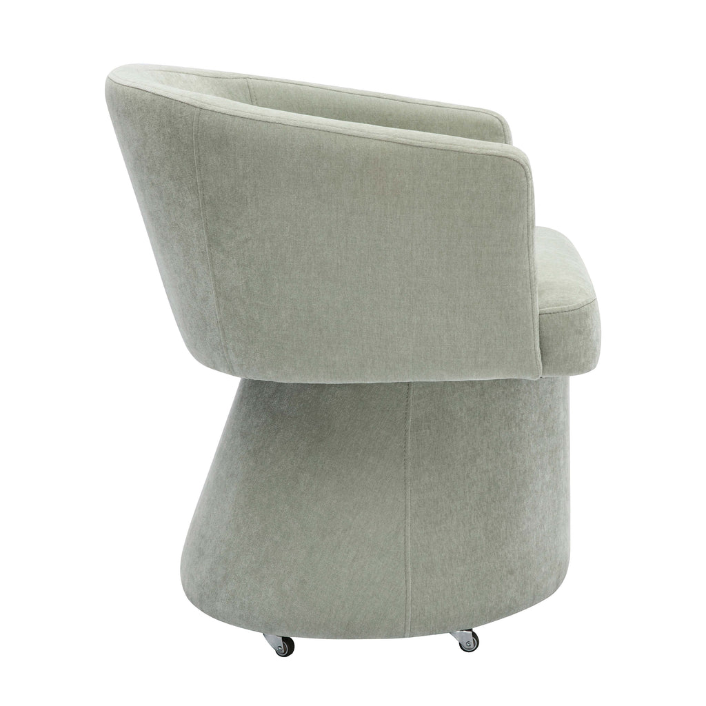 Kristen Upcycled Contract-Grade Chenille Rolling Desk Chair