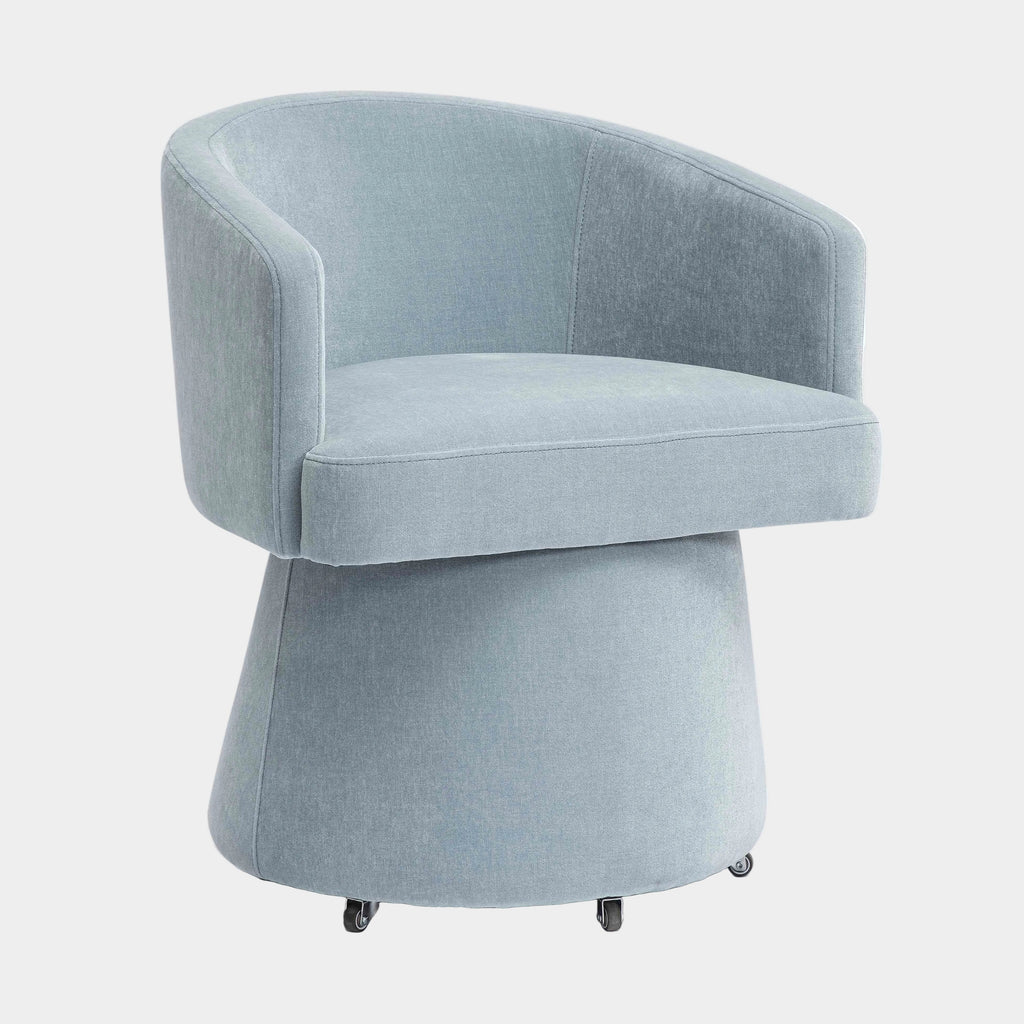 Kristen Upcycled Contract-Grade Chenille Rolling Desk Chair