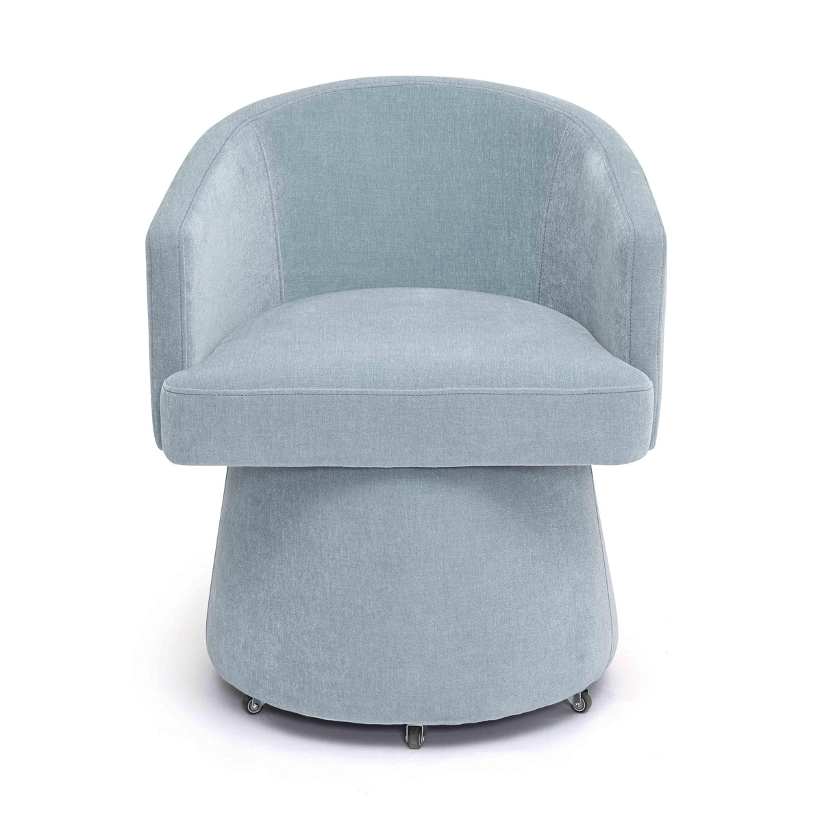 Kristen Upcycled Contract-Grade Chenille Rolling Desk Chair