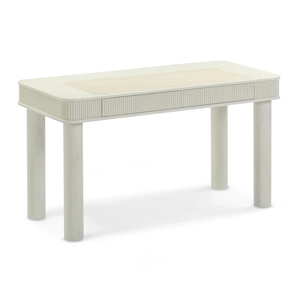 Sarah 55" Cream 2-Drawer Executive Work Desk