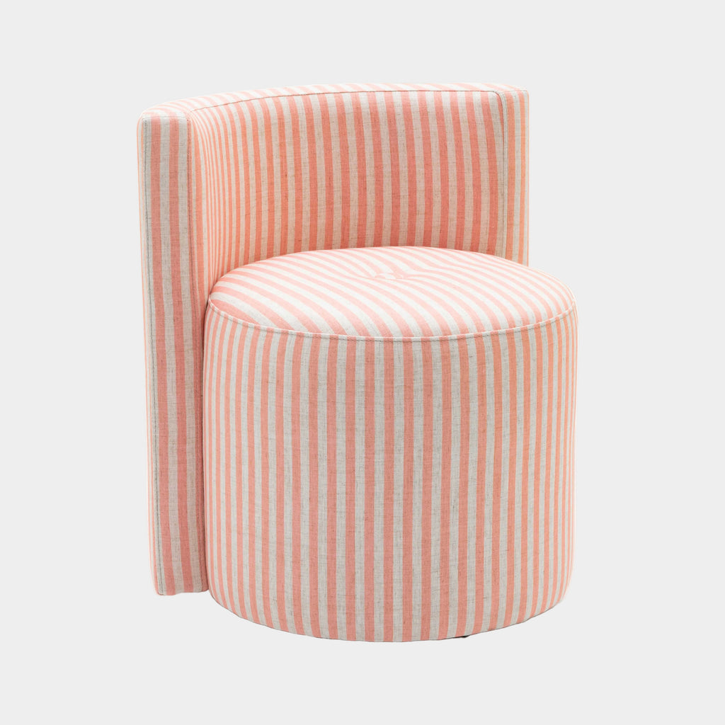 Alyssa Striped Performance Linen Rolling Desk Chair