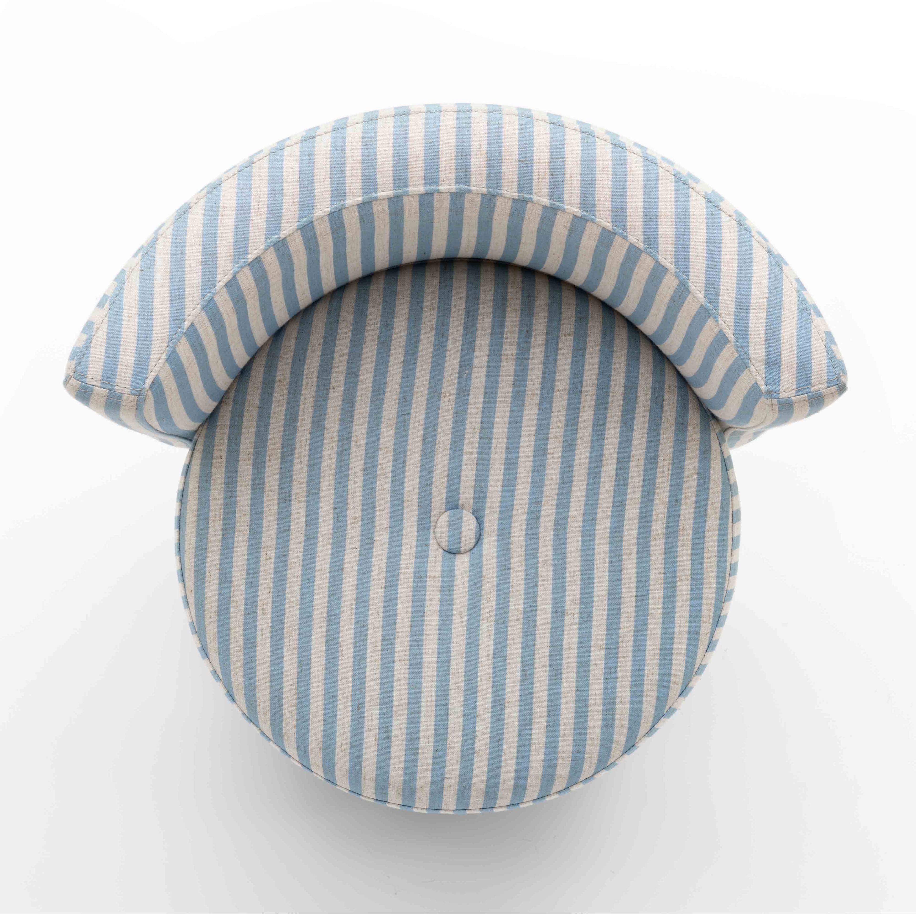 Alyssa Striped Performance Linen Rolling Desk Chair