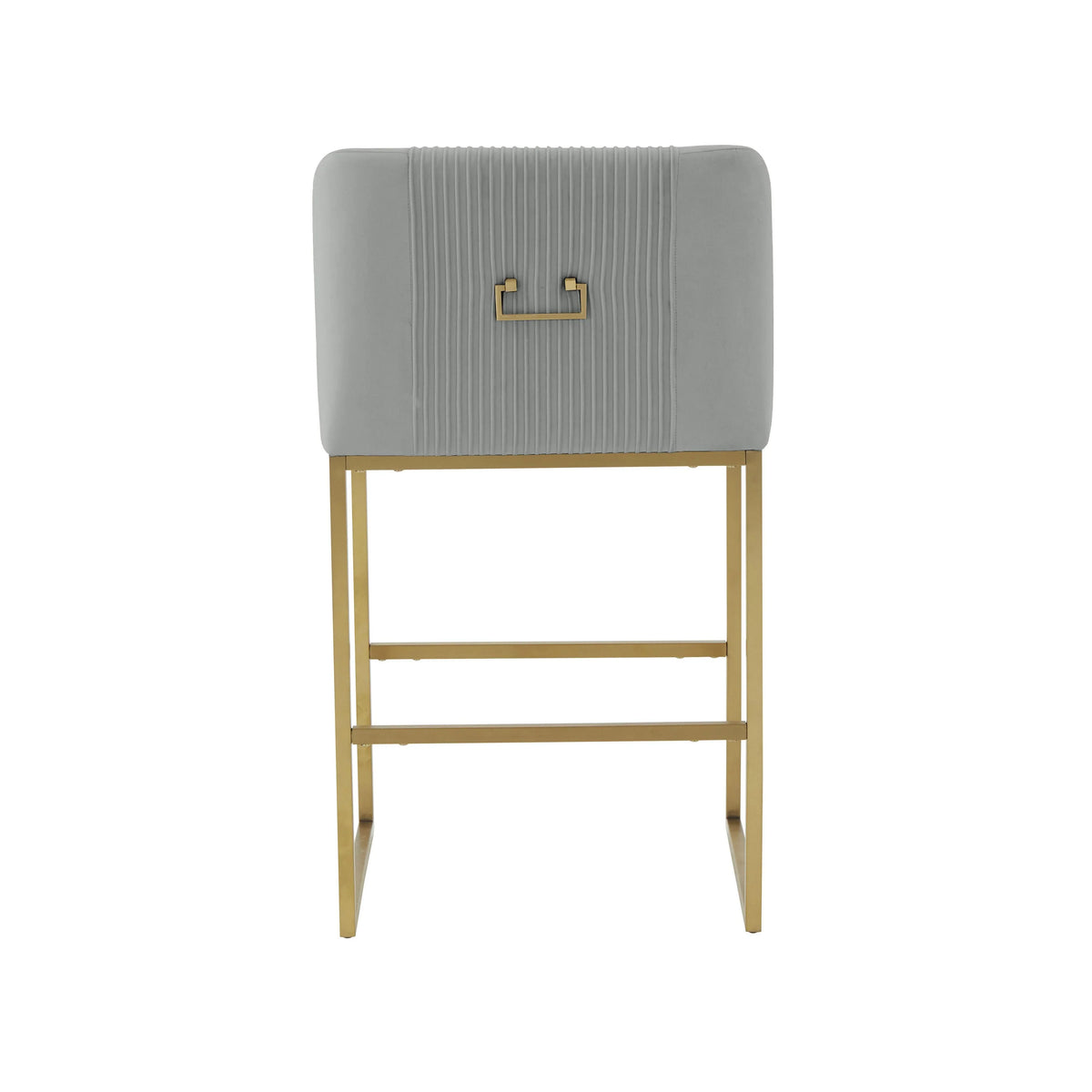Lisa Pleated Performance Velvet Counter Stool