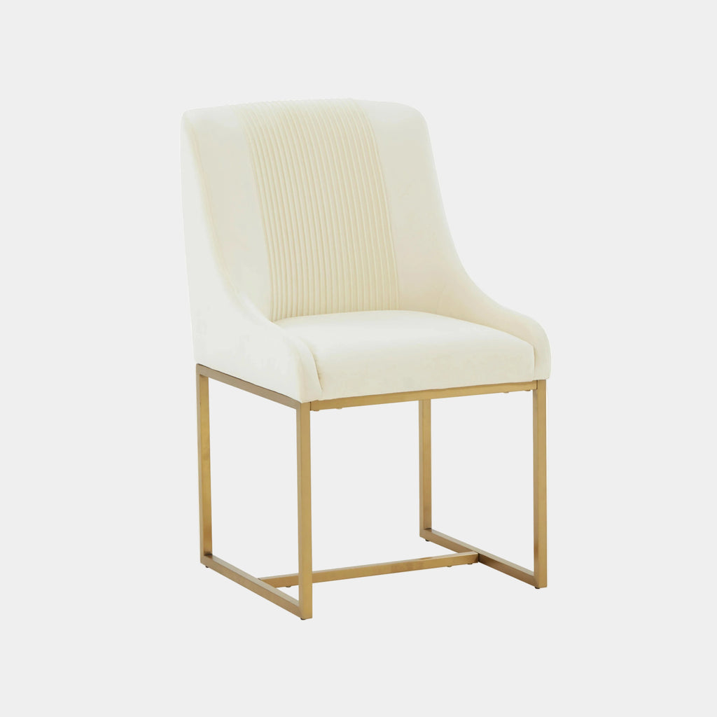Lisa Pleated Performance Velvet Dining Chair