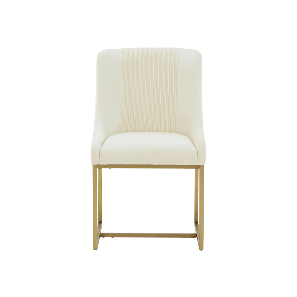 Lisa Pleated Performance Velvet Dining Chair