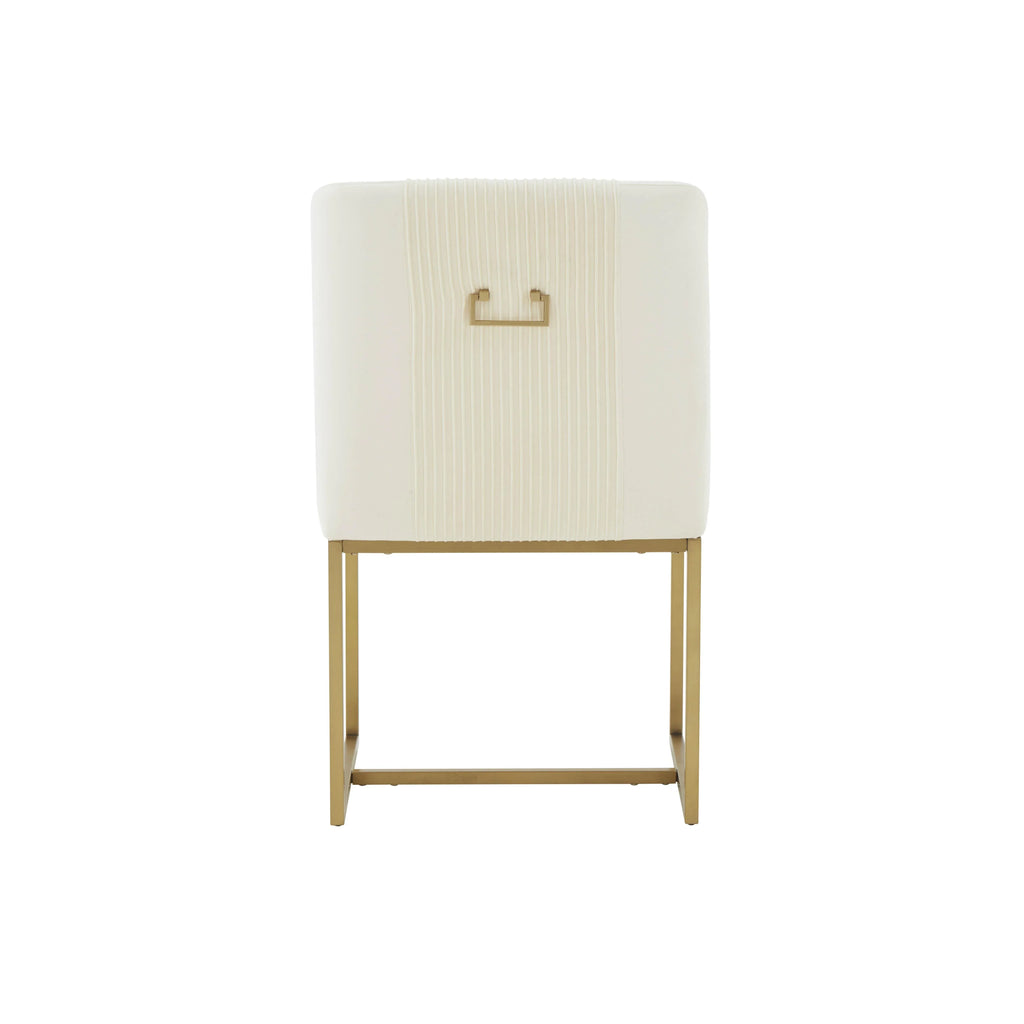 Lisa Pleated Performance Velvet Dining Chair