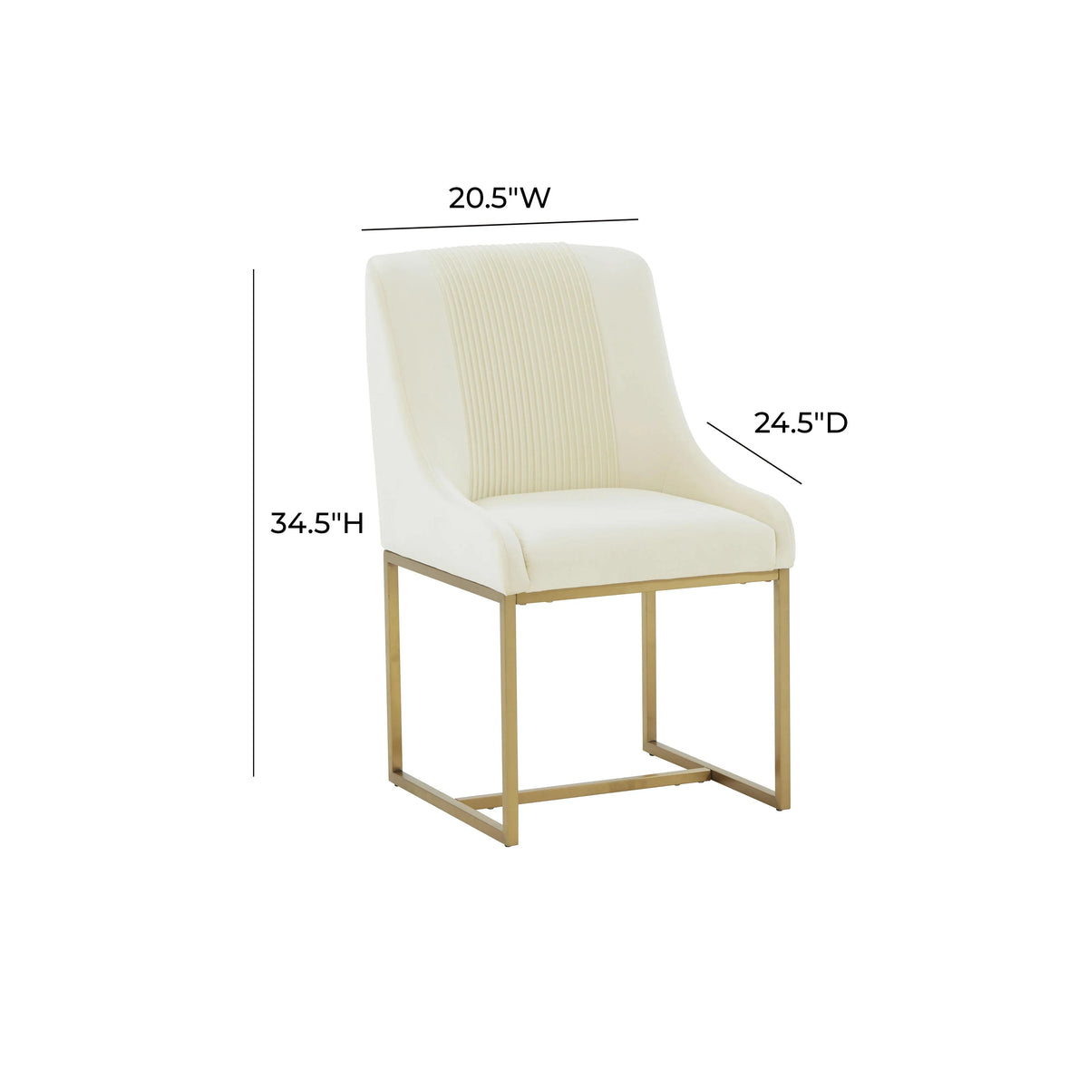 Lisa Pleated Performance Velvet Dining Chair