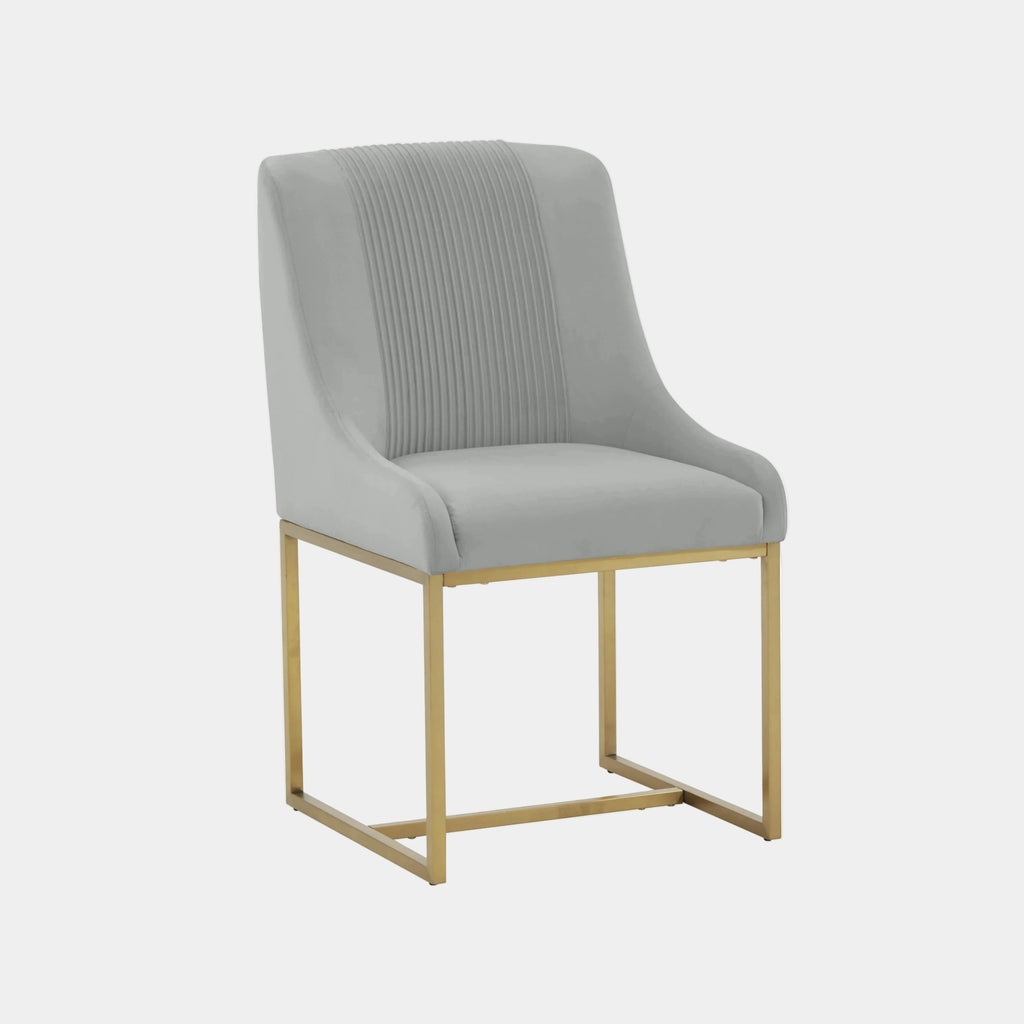 Lisa Pleated Performance Velvet Dining Chair