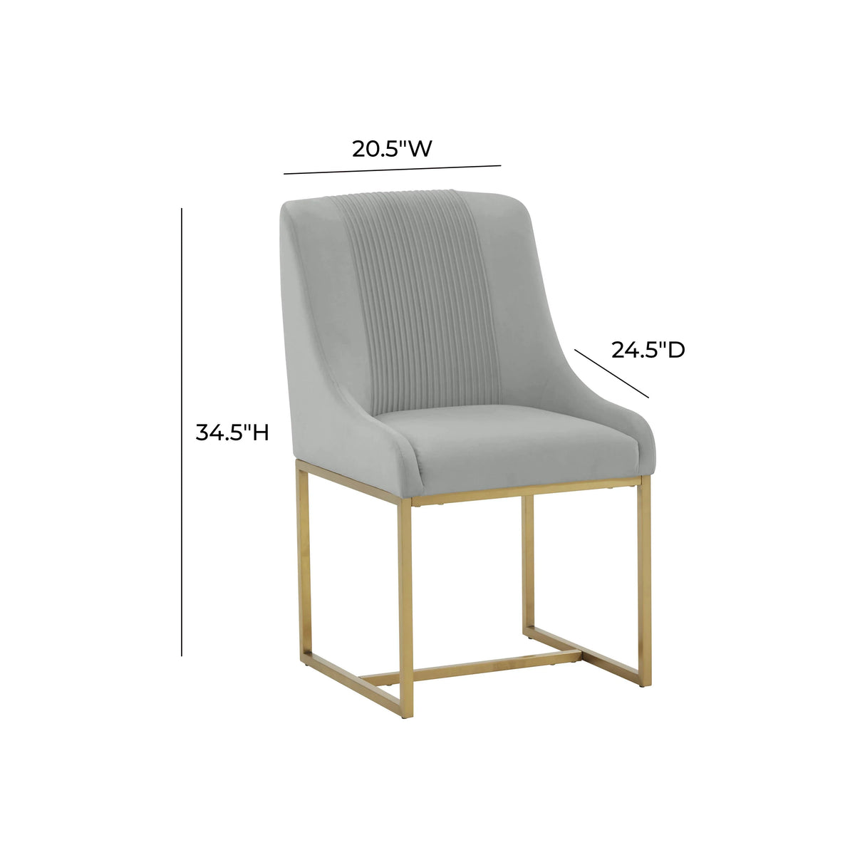 Lisa Pleated Performance Velvet Dining Chair