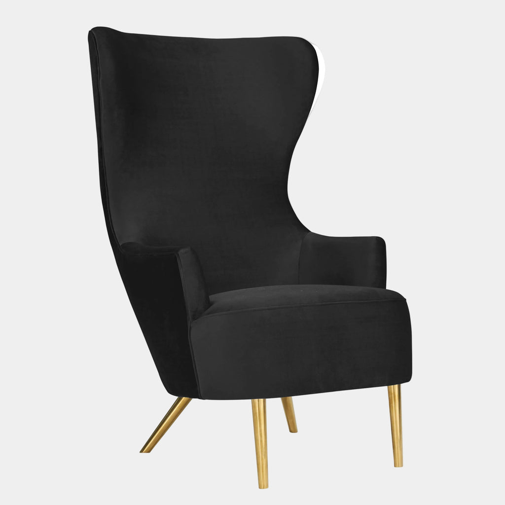 Julia Performance Velvet Wingback Accent Chair