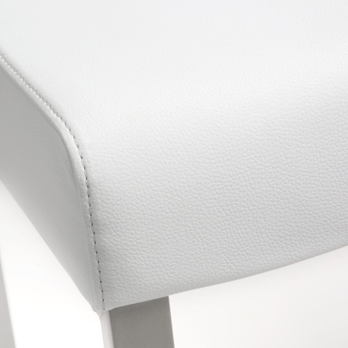 Denmark Performance Vegan Leather Stool with Silver Base - Set of 2