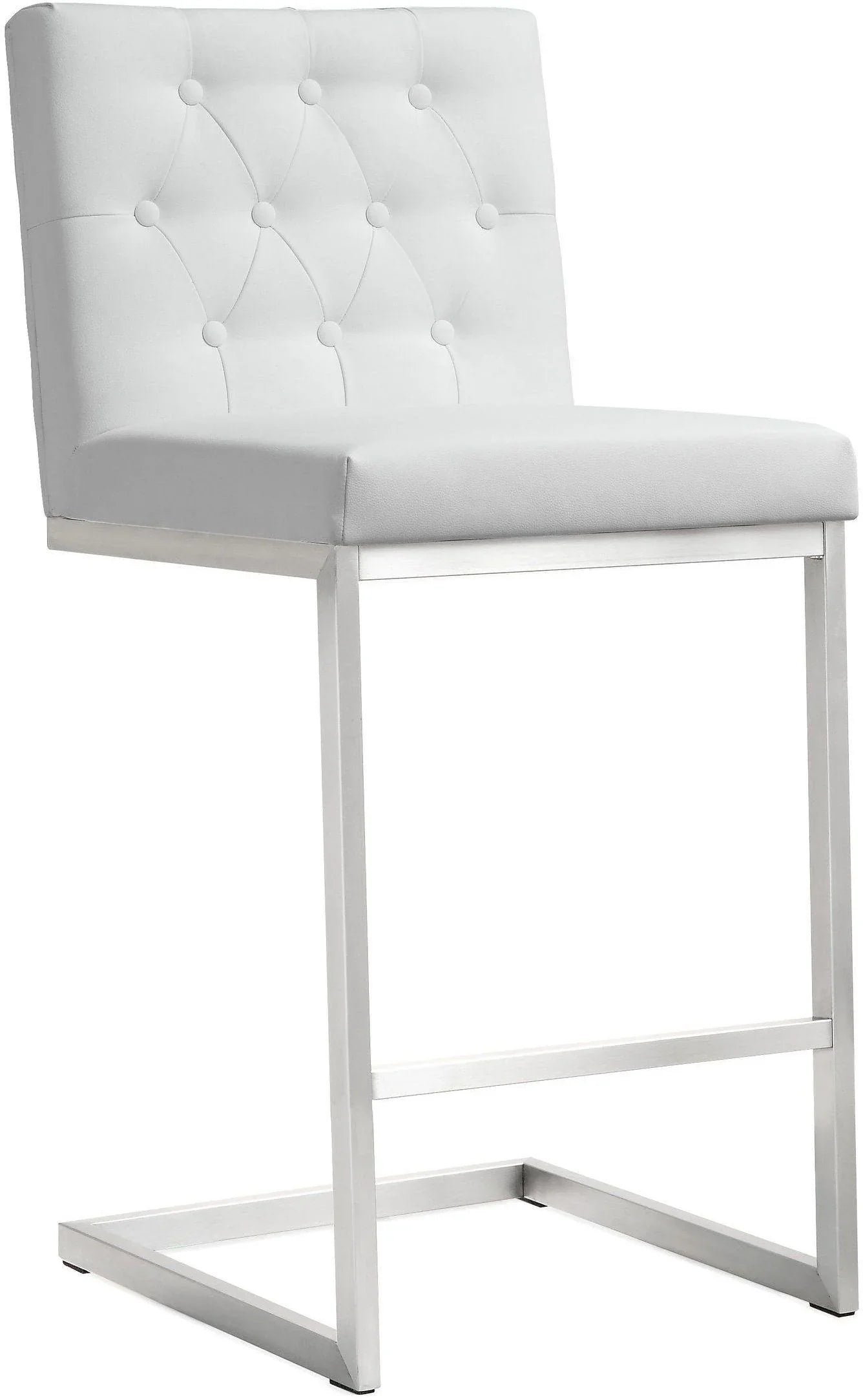 Helsinki White Performance Vegan Leather Stool - Set of 2