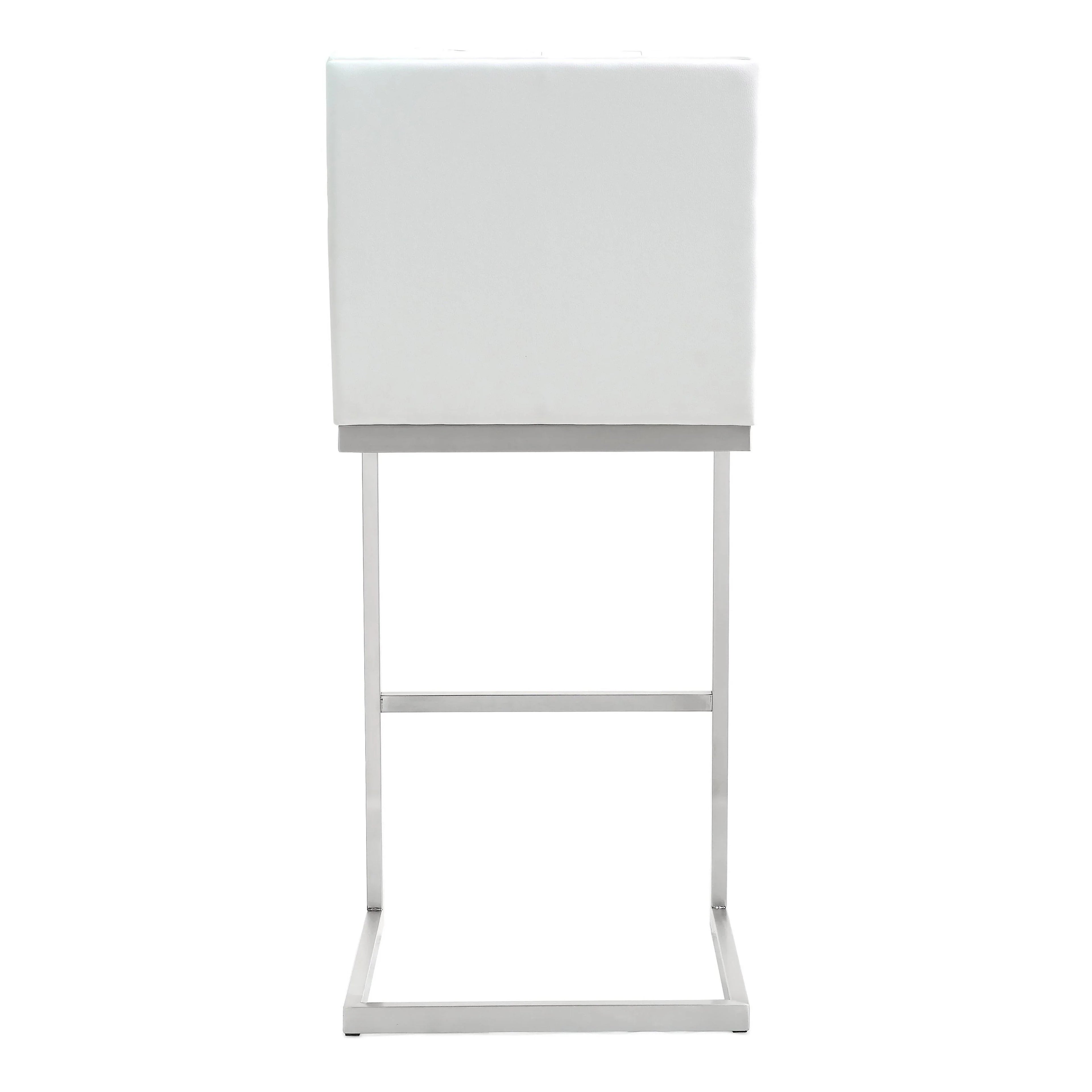 Helsinki White Performance Vegan Leather Stool - Set of 2
