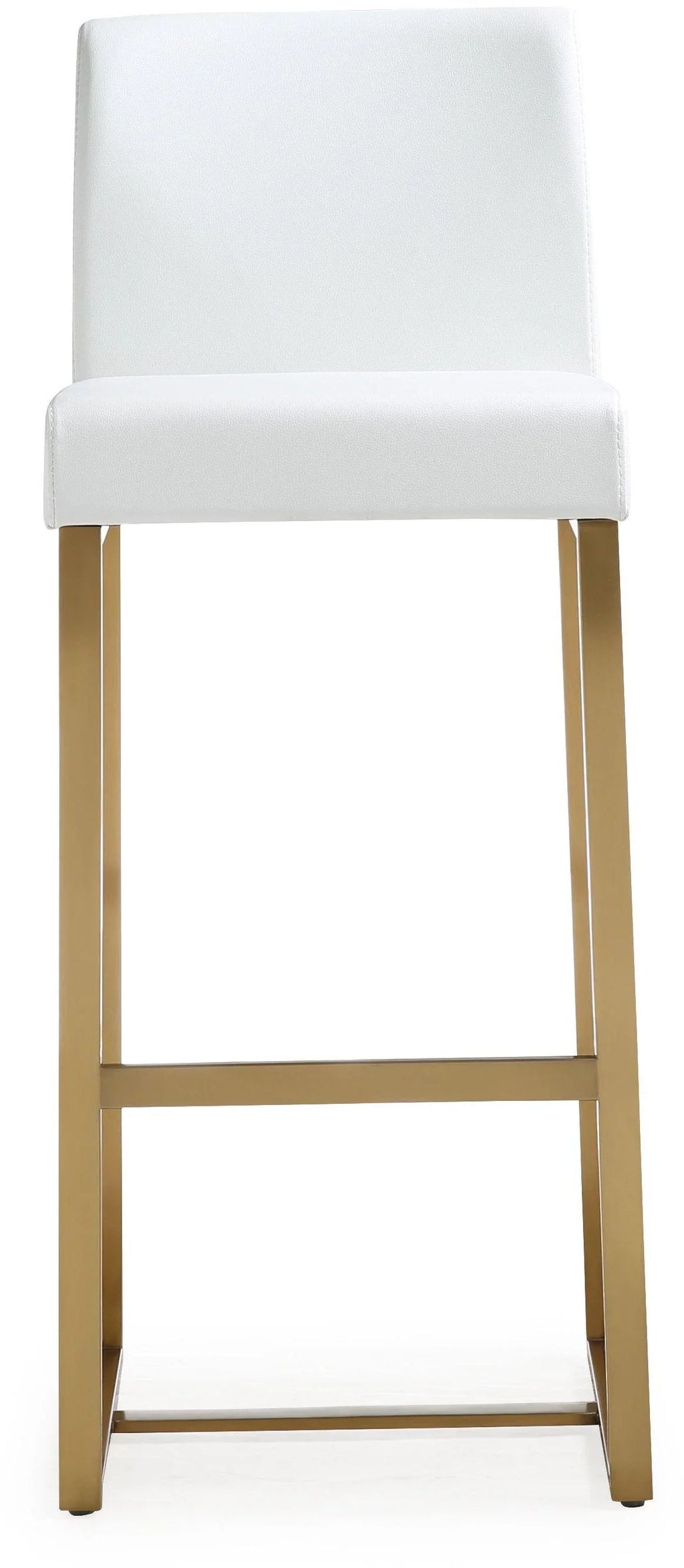 Denmark Performance Vegan Leather Stool with Gold Base - Set of 2