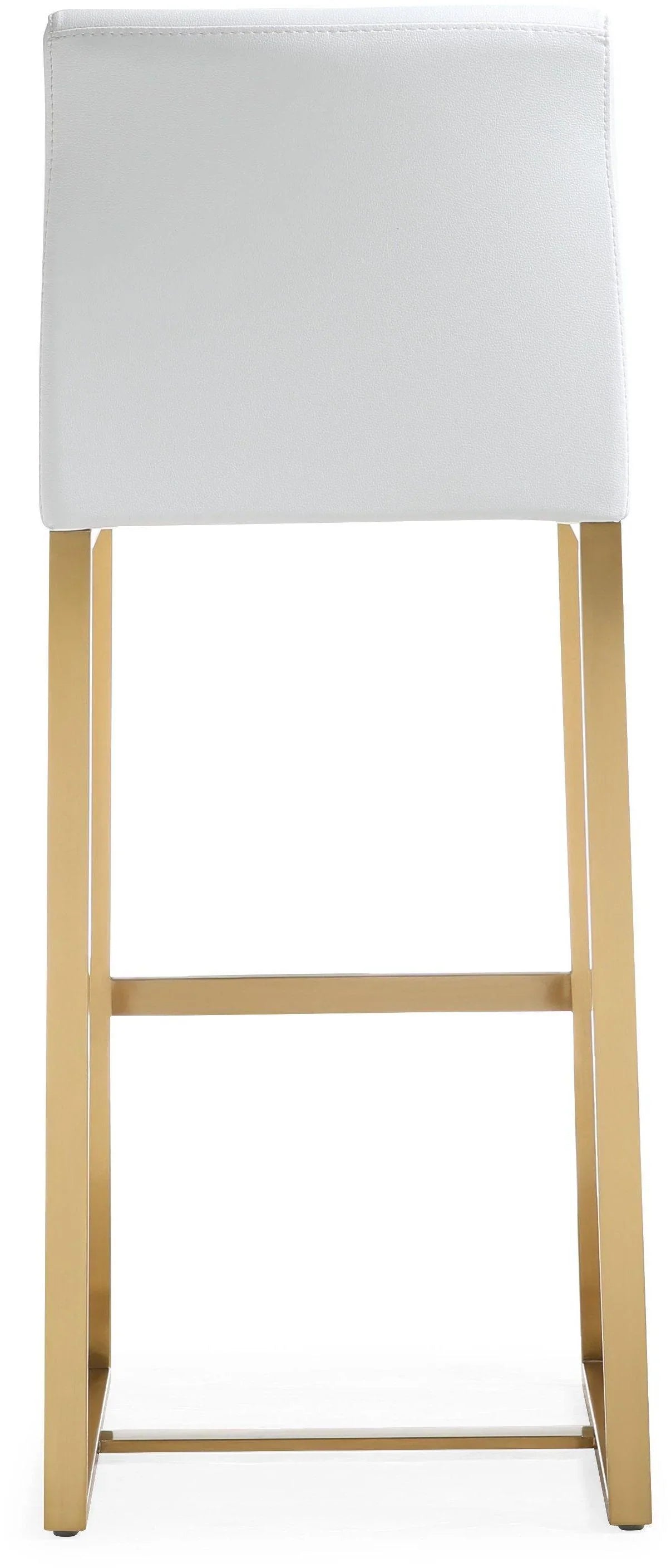Denmark Performance Vegan Leather Stool with Gold Base - Set of 2