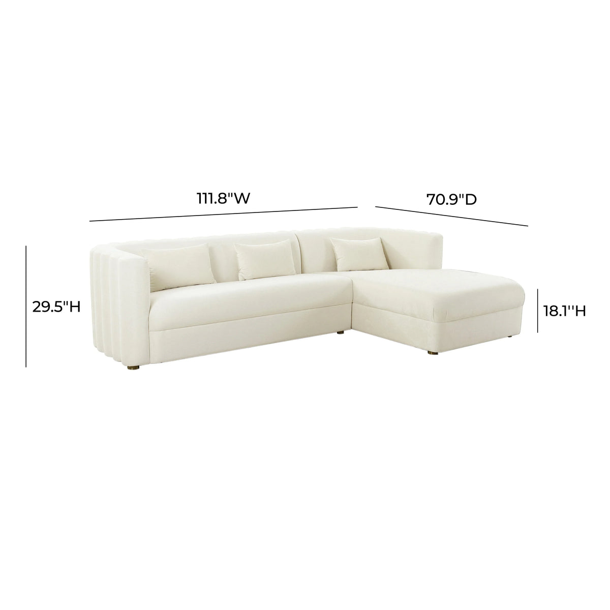 Callie 2-Piece Performance Velvet L-Shaped Sectional