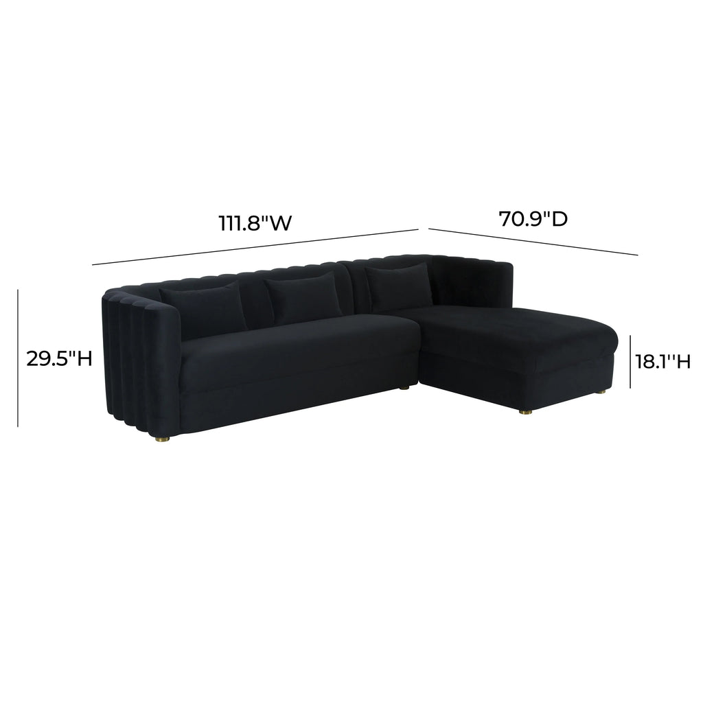 Callie 2-Piece Performance Velvet L-Shaped Sectional