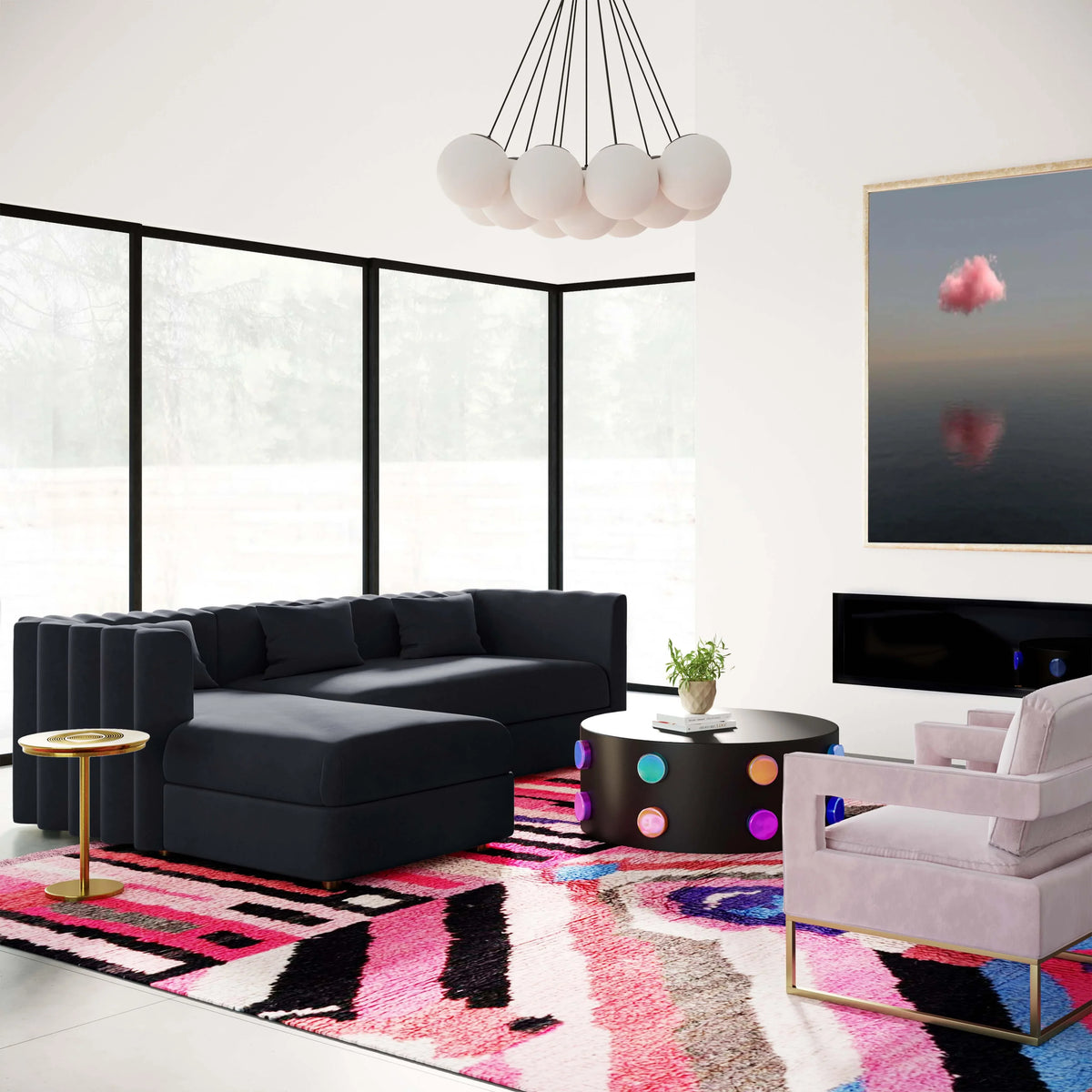 Callie 2-Piece Performance Velvet L-Shaped Sectional