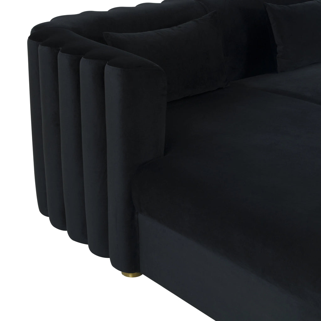 Callie 2-Piece Performance Velvet L-Shaped Sectional