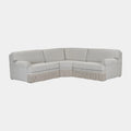 Yvette 3-Piece Warm Grey Performance Boucle L-Sectional