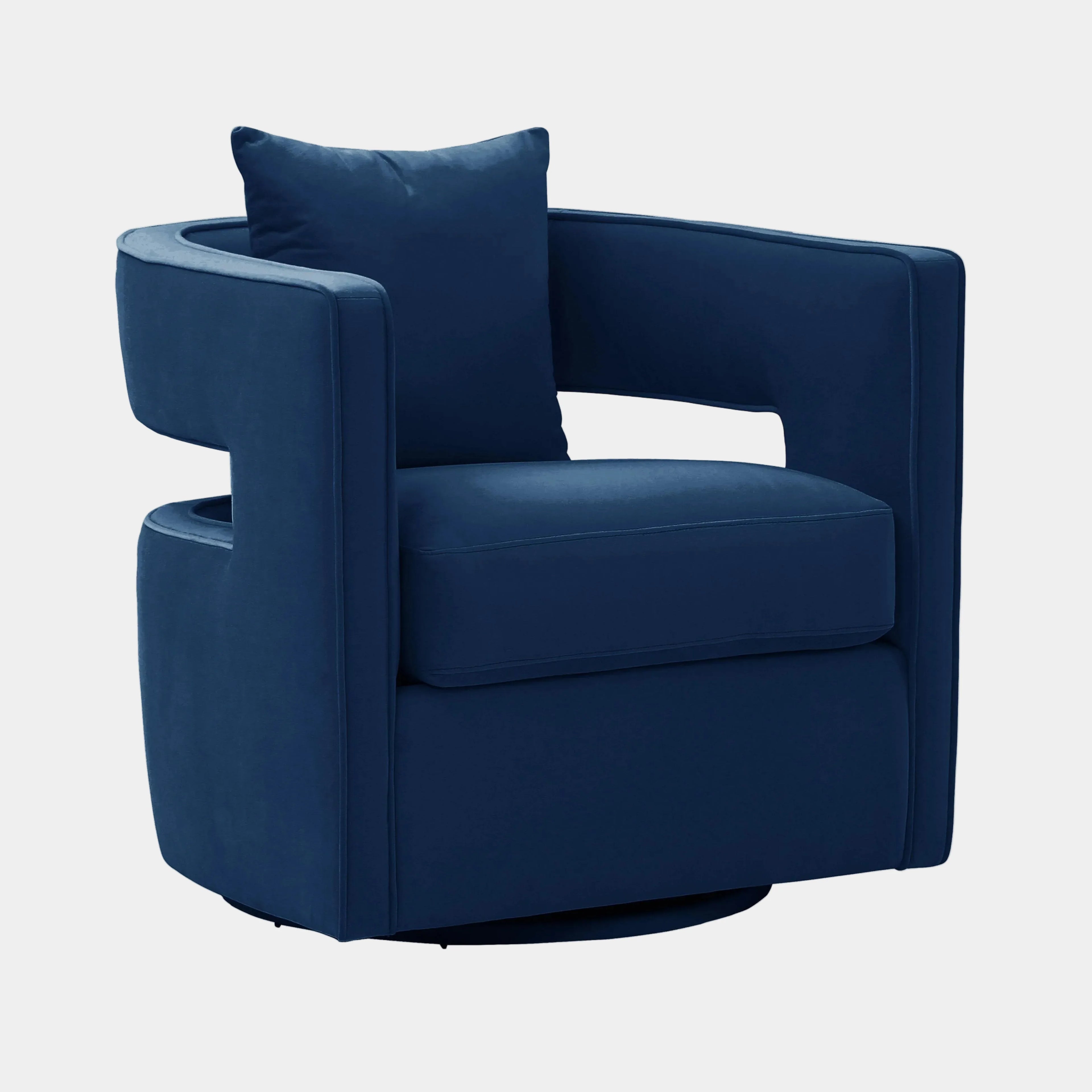 Kennedy Performance Velvet Swivel Accent Chair