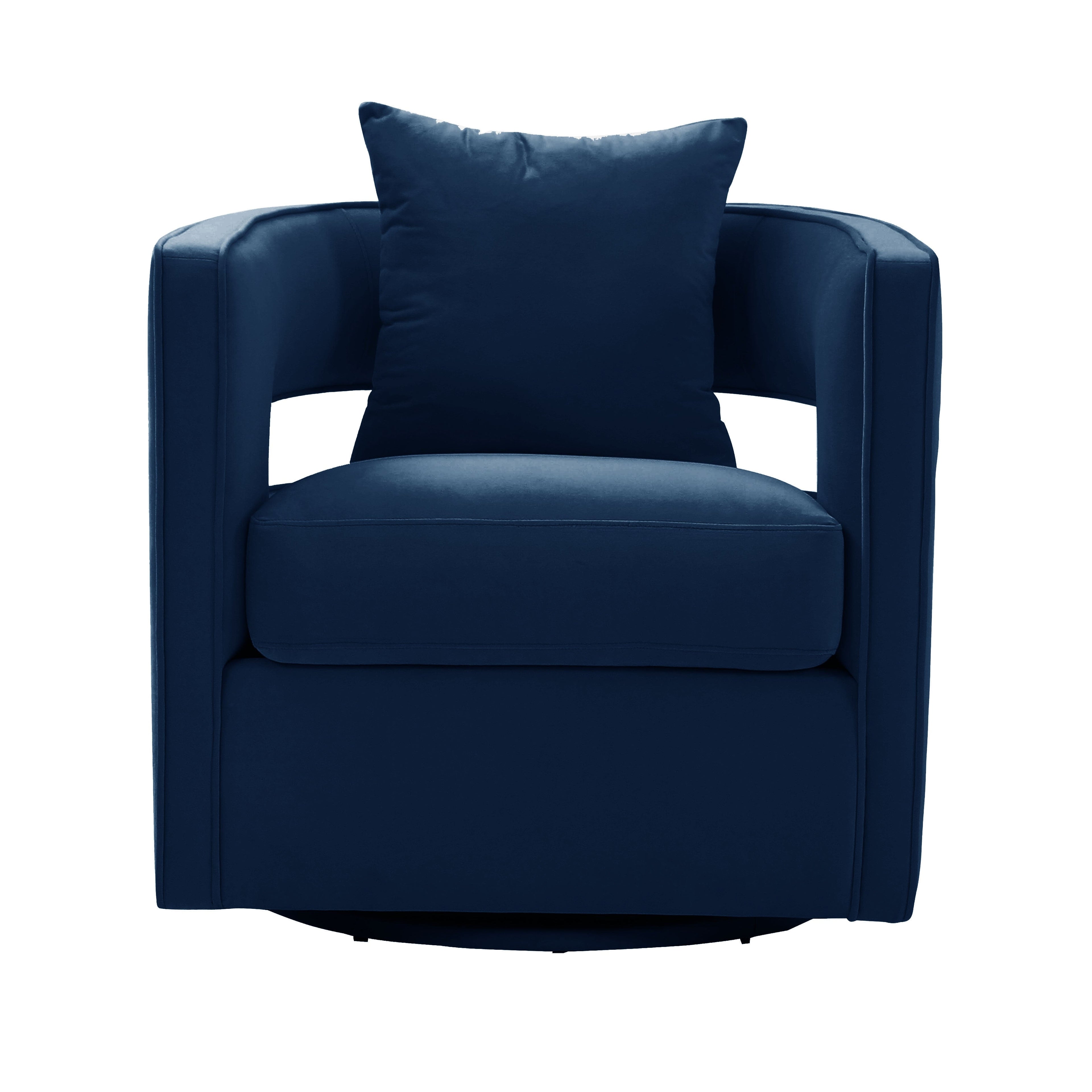 Kennedy Performance Velvet Swivel Accent Chair