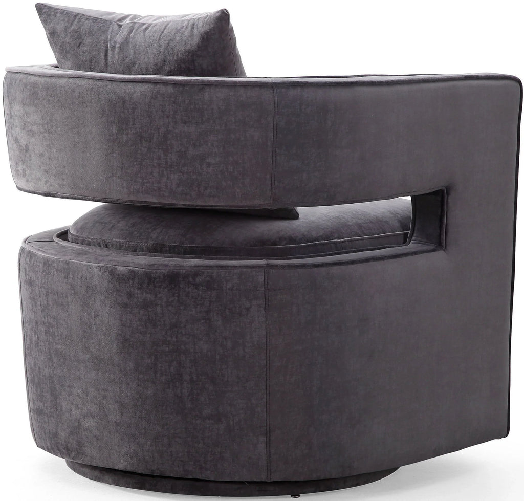 Kennedy Performance Velvet Swivel Accent Chair