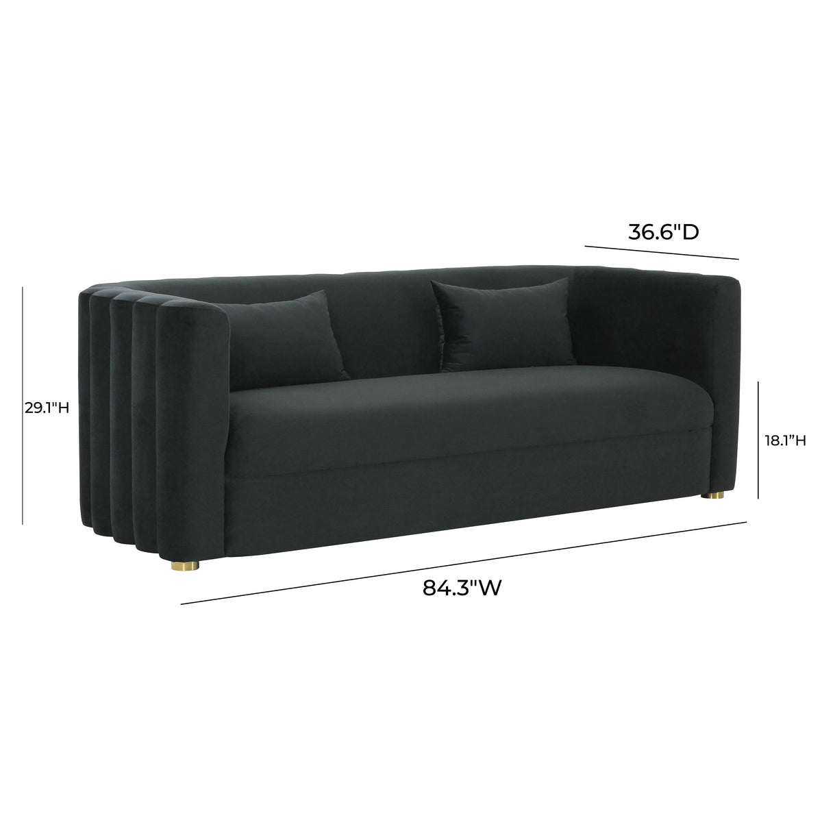 Callie 84" Performance Velvet Sofa