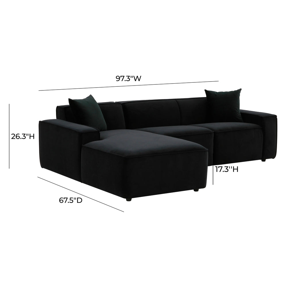 Olafur 2-Piece Performance Fabric L-Shaped Sectional