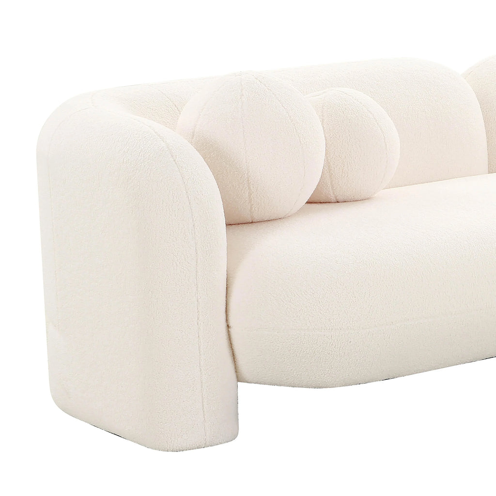 Amelie 91" Contract-Grade Faux Fur Sofa