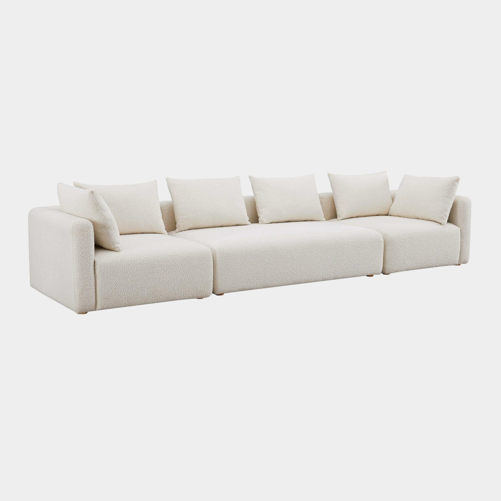 Hangover 145" Cream Performance Boucle Long Sofa
