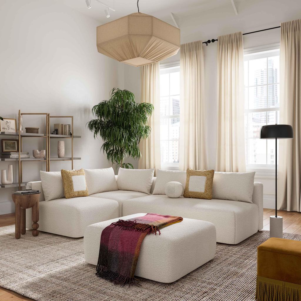 Hangover 145" Cream Performance Boucle Long Sofa