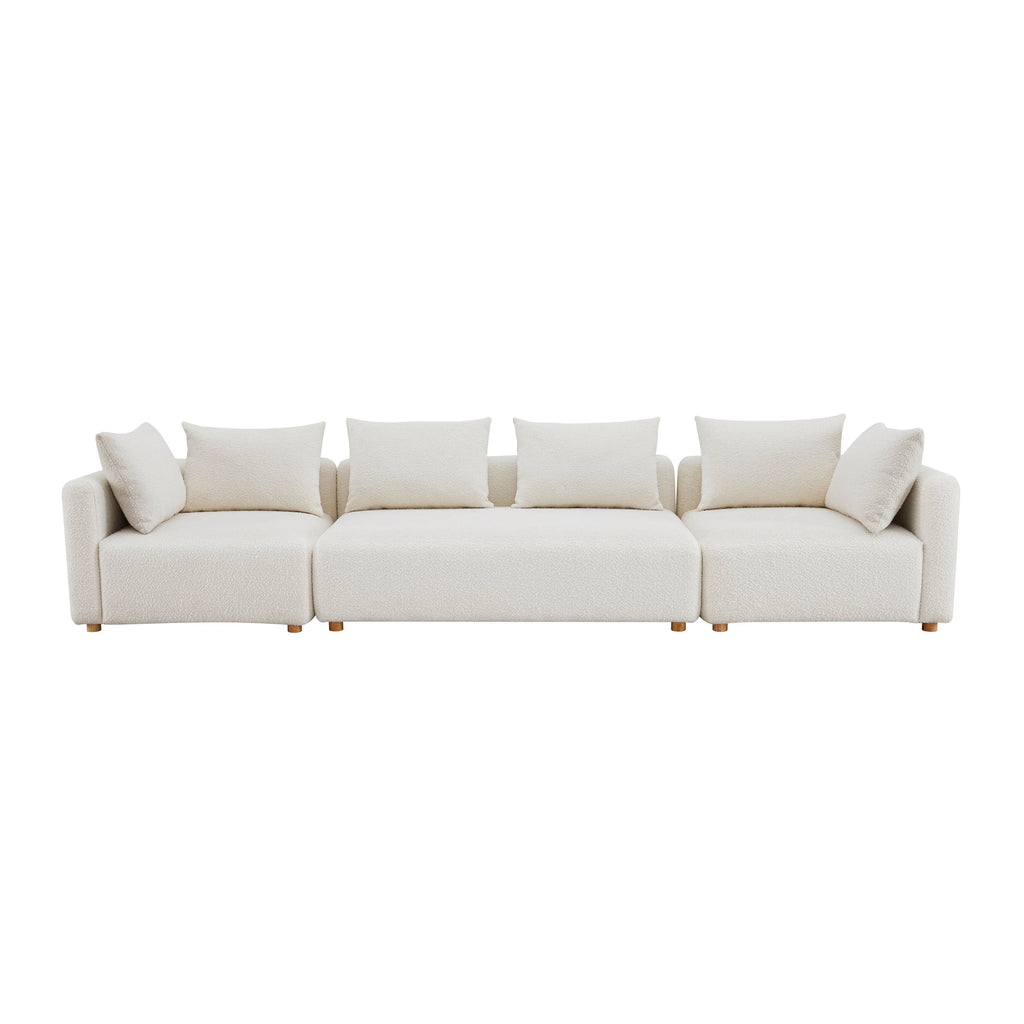 Hangover 145" Cream Performance Boucle Long Sofa