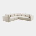 Hangover 5-Piece Cream Performance Linen Modular L-Sectional