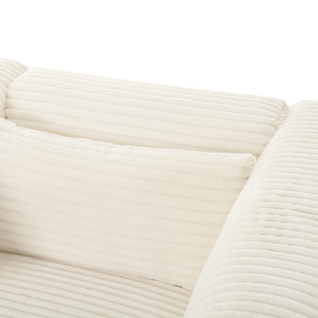 Tarra 118" Fluffy Oversized Performance Corduroy Modular Sofa