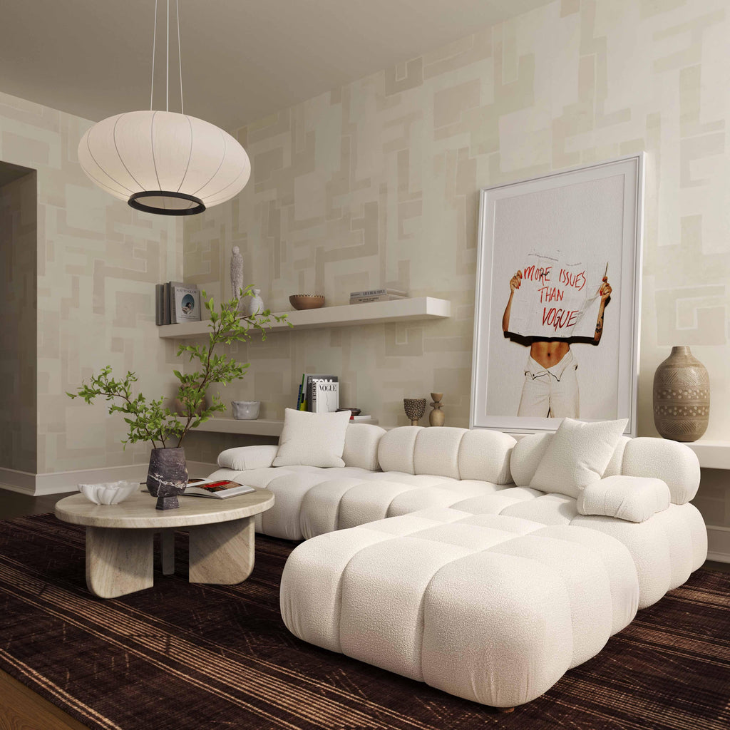 Calliope 4-Piece Performance Vegan Shearling Modular Sectional