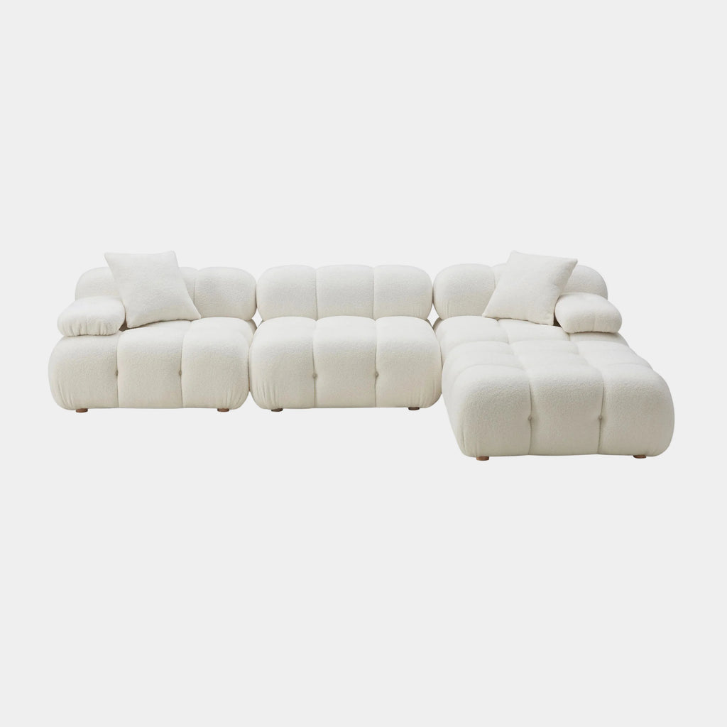 Calliope 4-Piece Performance Vegan Shearling Modular Sectional