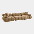 Calliope 118" Cafe Au Lait Performance Velvet Modular Sofa