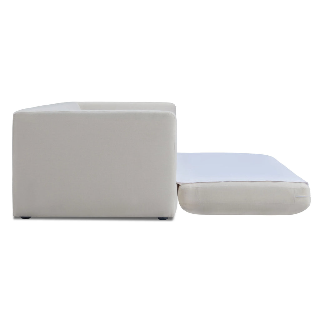 Ryan 91" Cream Upcycled Performance Linen Sofa Bed