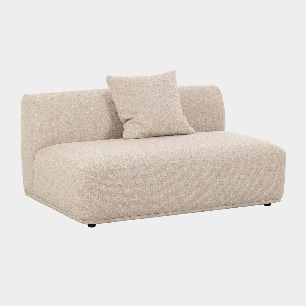 Sylvie 54" Cream Performance Boucle Armless Loveseat
