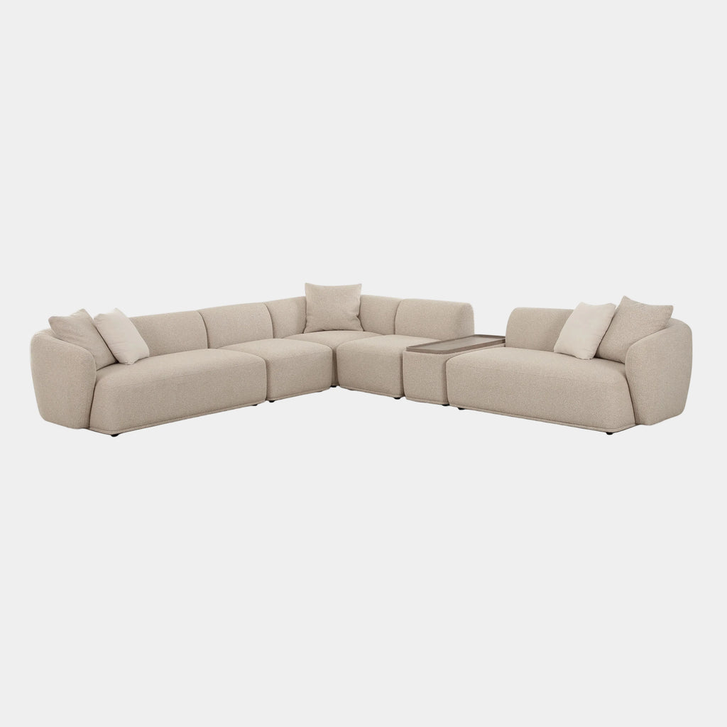 Sylvie 6-Piece Cream Performance Boucle Large Sectional
