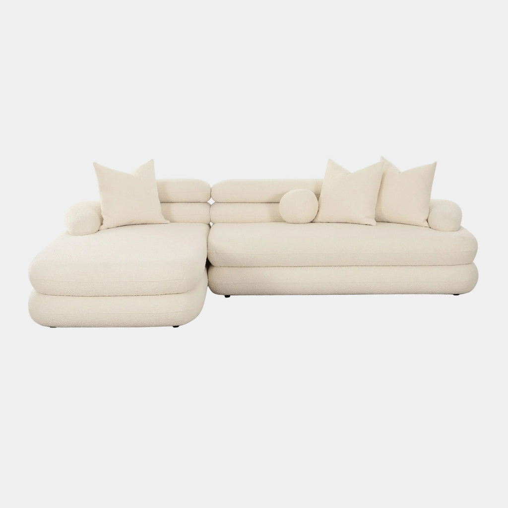 Lulu 2-Piece Cream Performance Boucle L-Shaped Sectional